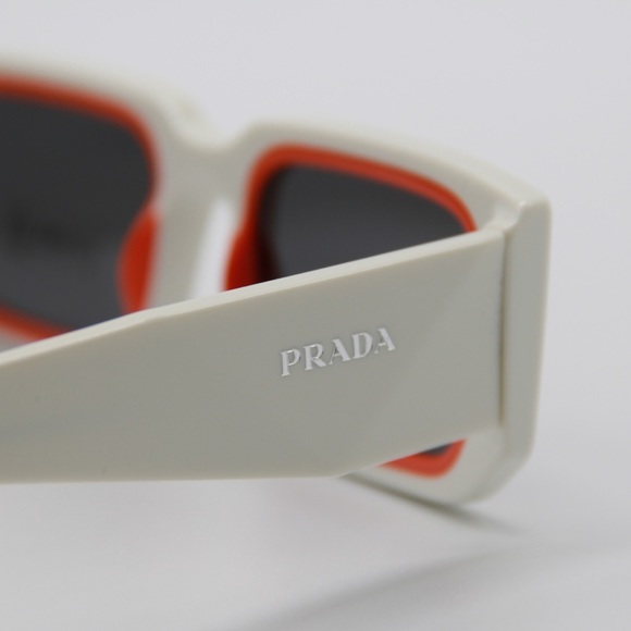 NEW PR06YS 17M5S0 SQUARE WHITE SUNGLASSES PRADA PR 06YS NEW PRADA SPR 06YS - Picture 11 of 12